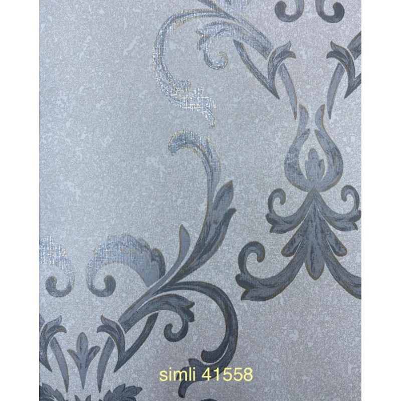 41558 Model Benzersiz Tasarımlı Royal Black Duvar Kağıdı