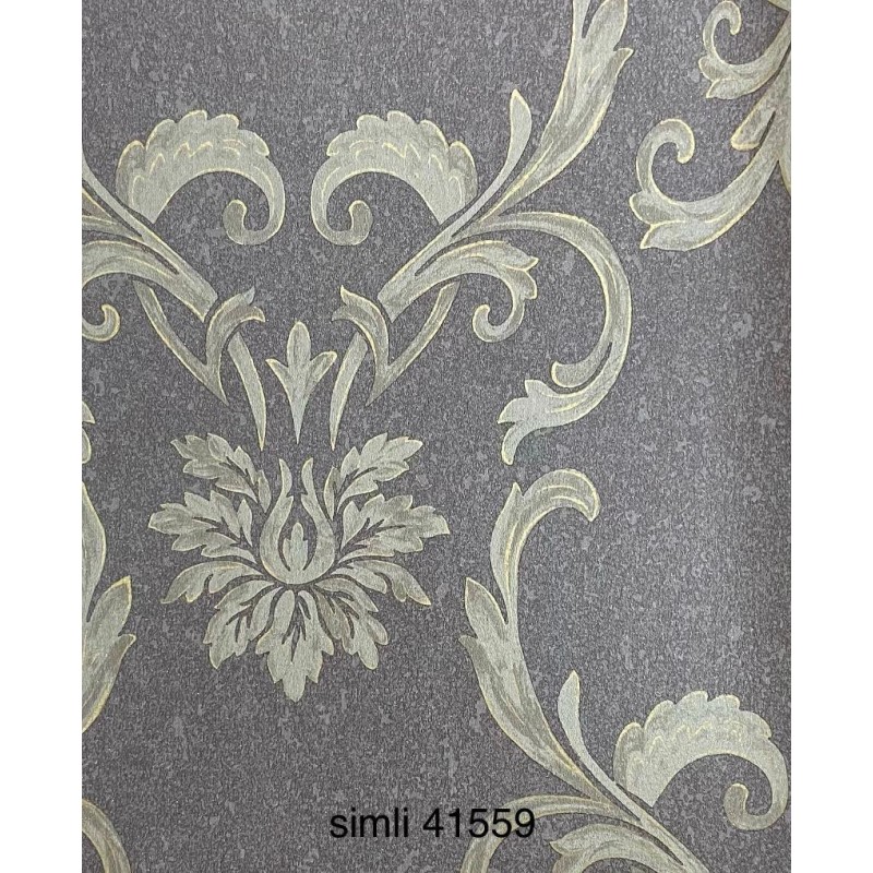 41559 Model Benzersiz Tasarımlı Royal Black Duvar Kağıdı